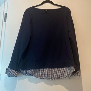 J. Crew shirt with faux button down under